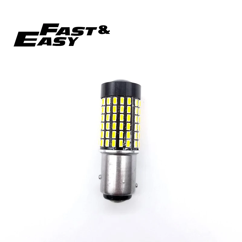 BA15D 1157 108SMD 2814 двухцветная светодиодная лампа Canbus для автомобильных указателей
