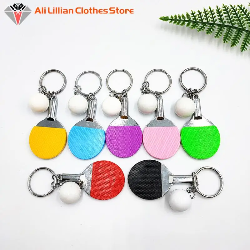 

Sport Ping Pong Table Tennis Ball Racket Ball Keychain Racquet Key Chain Keyring Key Ring Sports Fans Souvenir Gift Ornament