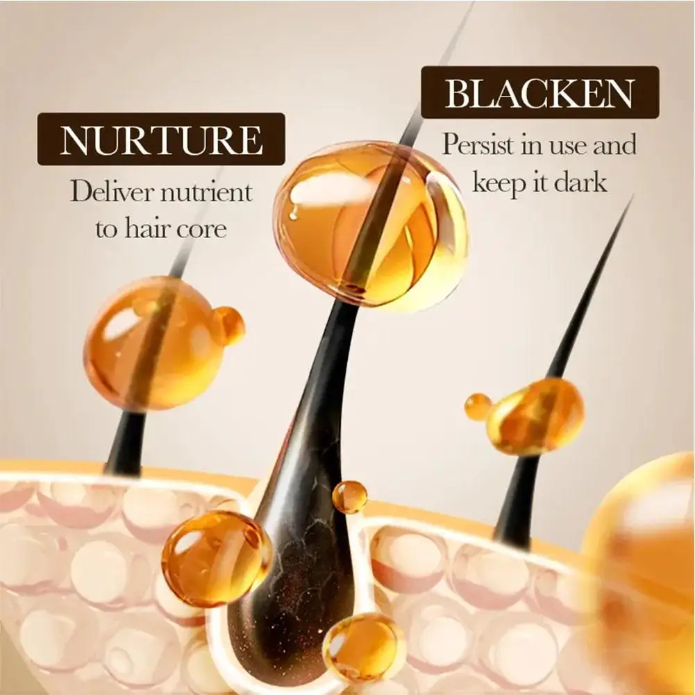 Шампунь для затемнения волос корейское натуральное Мыльное мыло Polygonum выпадение