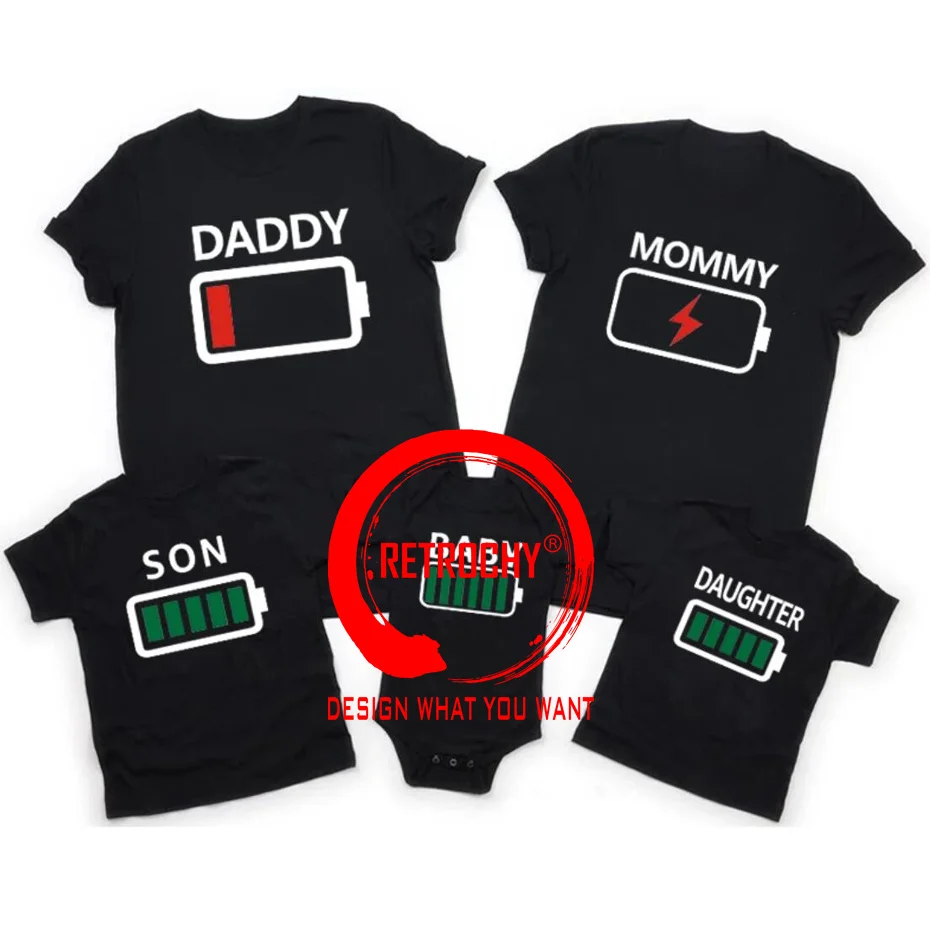 

Family Matching Clothes 2022 Summer Funny Dad Mom Daughter Son T-shirt Daddy Mommy and Me Baby Girls Boys Parent-Child Clothing