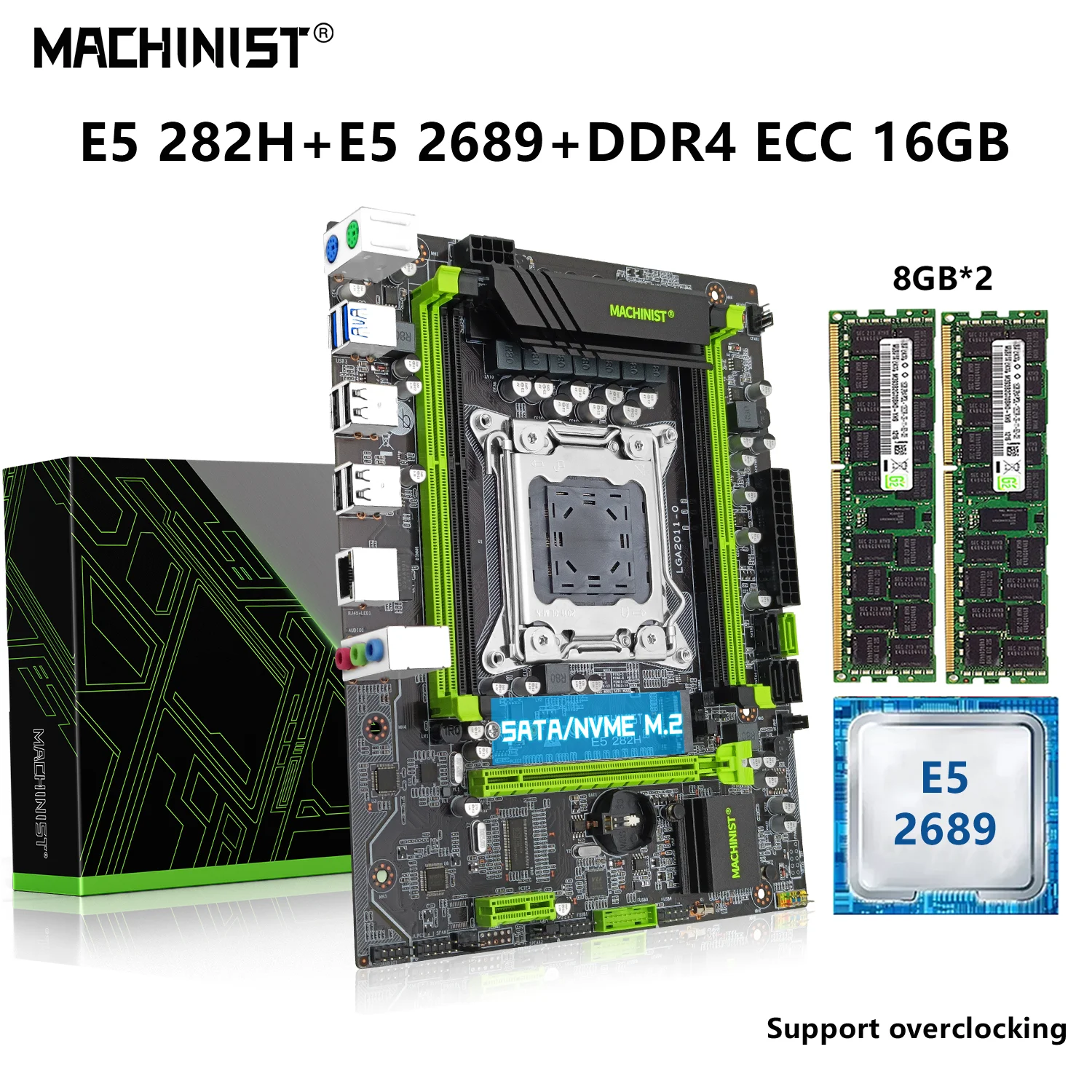 MACHINIST X79   LGA 2011  Xeon E5 2689  16  = 2*8  DDR3 ECC    Surppot  E5 282H