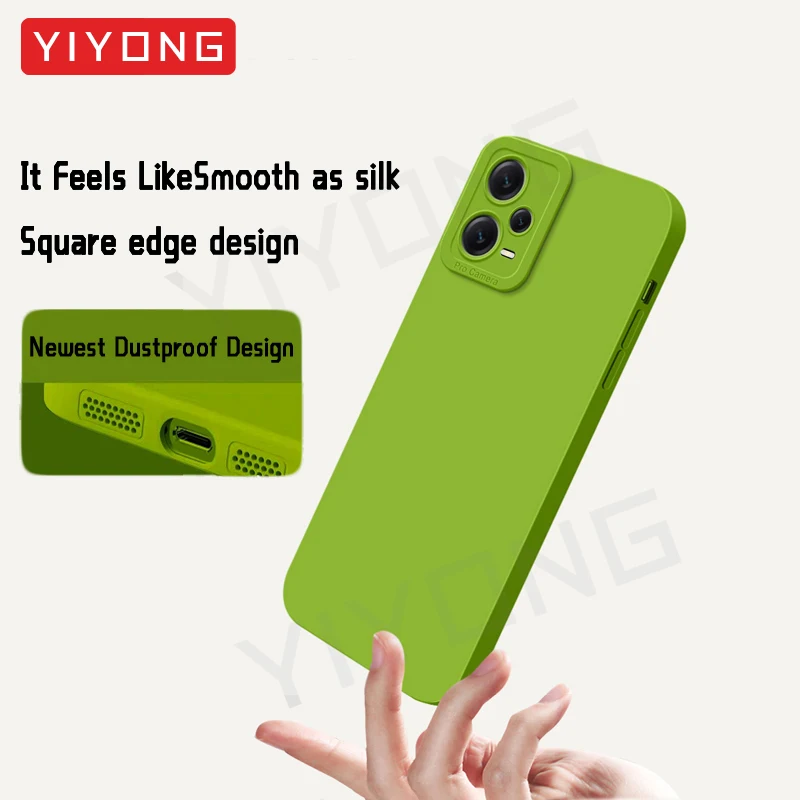 Оригинальный Жидкий Силиконовый Чехол YIYONG Для Xiaomi Redmi Note 12 Pro Мягкий Защитный С