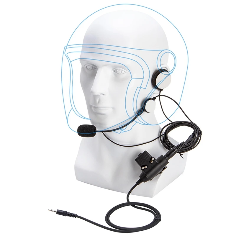 

MOOL U94 PTT Motorcycle Helmet Headset 3.5Mm Plug Walkie-Talkie Two-Way Helmet Headset For Police People Wearing Helmets