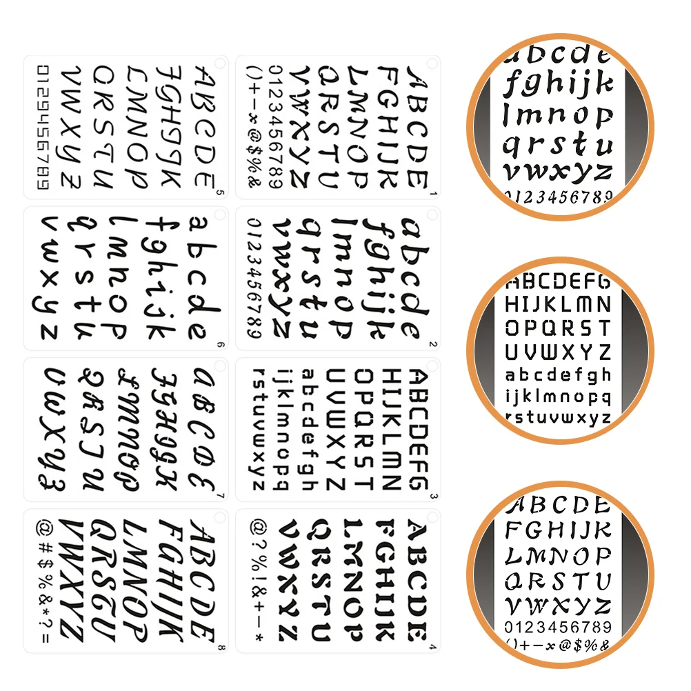 

8 шт. шаблоны для рисования букв шаблоны для рисования пластиковые трафареты для рисования цифр печенья Форма большой деревянный знак буквы для каллиграфии