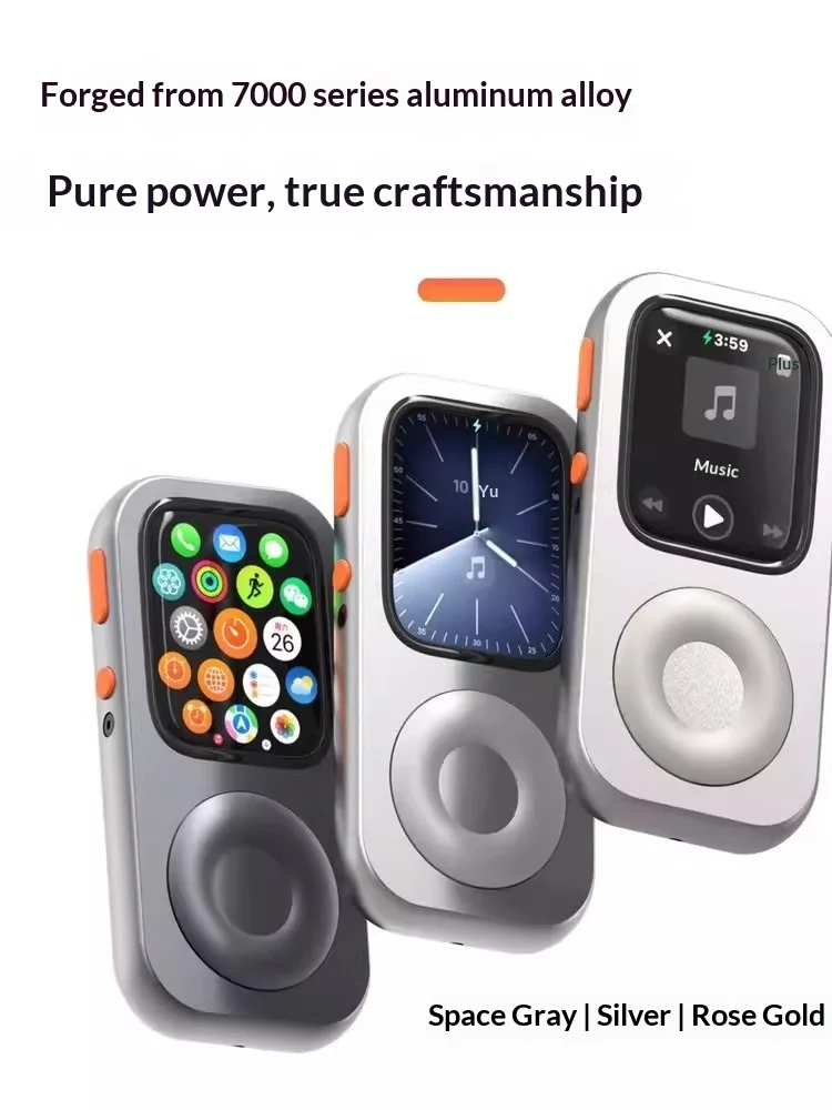 Фото Защитный чехол из алюминиевого сплава с ЧПУ для Apple Watch Series 10 9 8 7 в стиле ретро-пода, расширяющий возможности аксессуаров, подарок №1