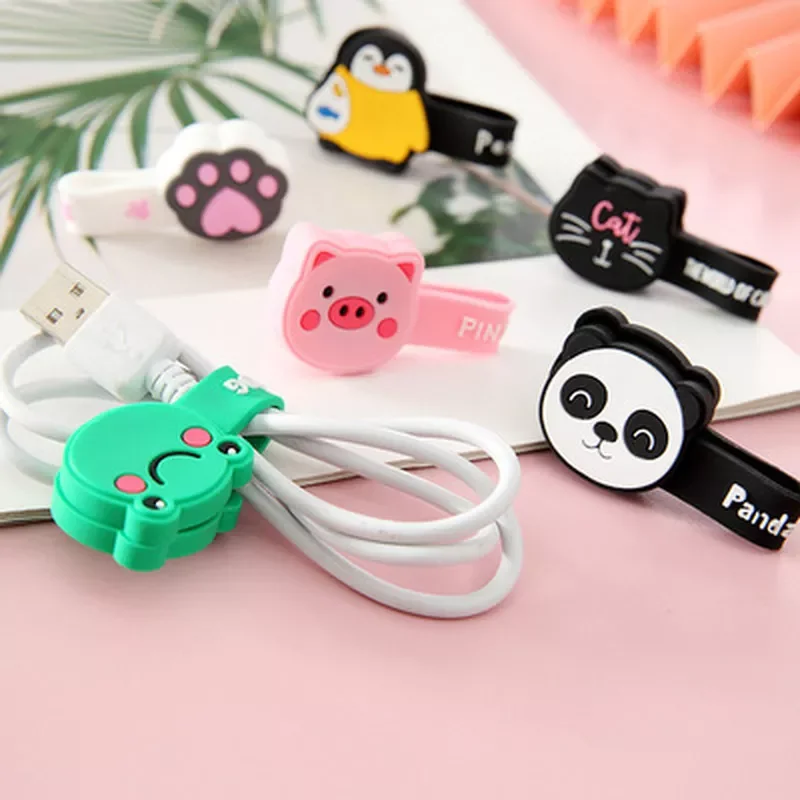 

2022NEW Animals Cable Organizer Earbud Cord Holder Charger Clips Desk Cable Management Bookmark Cord Keeper Wire Wrap