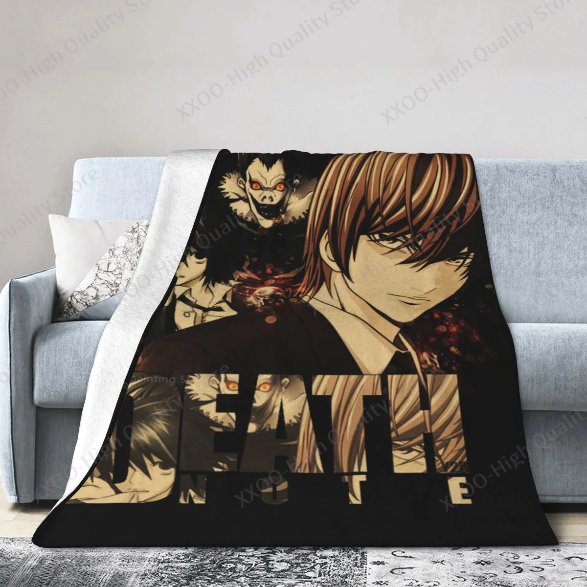 

Постер с классическим аниме «Death Note»-3d одеяло для дивана и кровати, супермягкое теплое уютное роскошное плюшевое одеяло из фланели, шерпа
