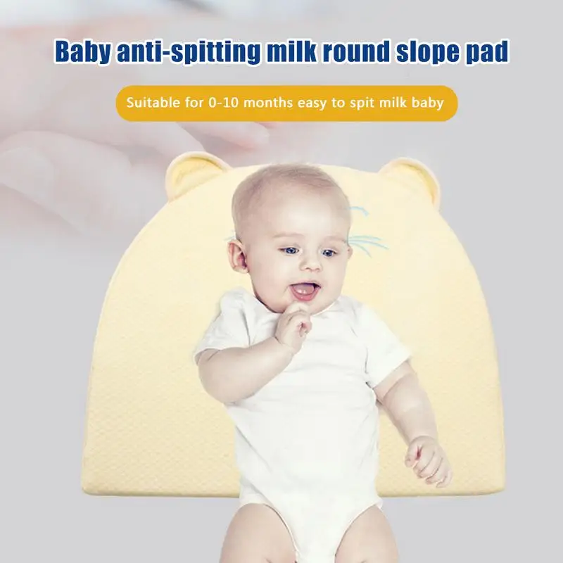 

Memory Cotton Baby Pillow Anti-overflow Milk Anti-spitting Milk Round Slope Pad Cartoon Wedge For Baby Pillows Bedding Supplies