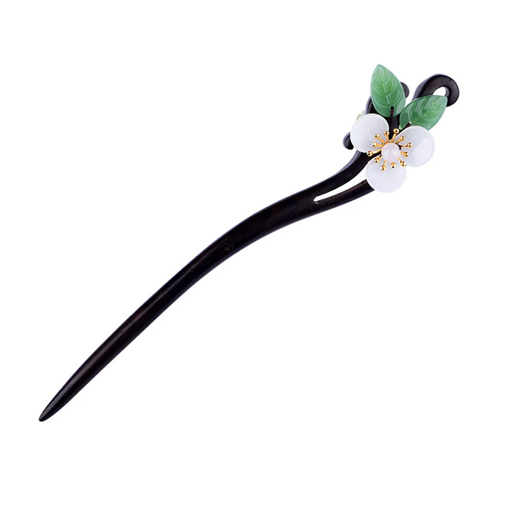 

1Pc Ebony Hair Wear Wooden Durable Hairpin Fashionable Headdress