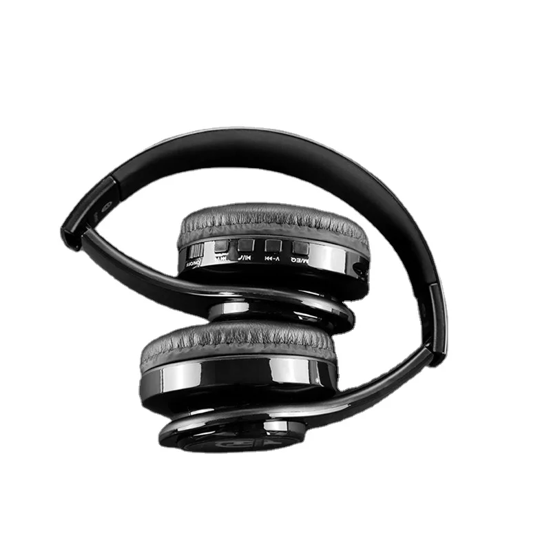 

2021 Trending Custom Wireless Headset With Microphone LED Light Logo Portable foldable Headphones