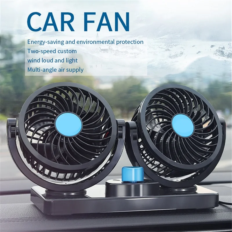 

12V/24V Mini Electric Car Fan Low Noise Summer Car Air Conditioner 360 Degree Rotating Cooling Fan car Cooler ventilador