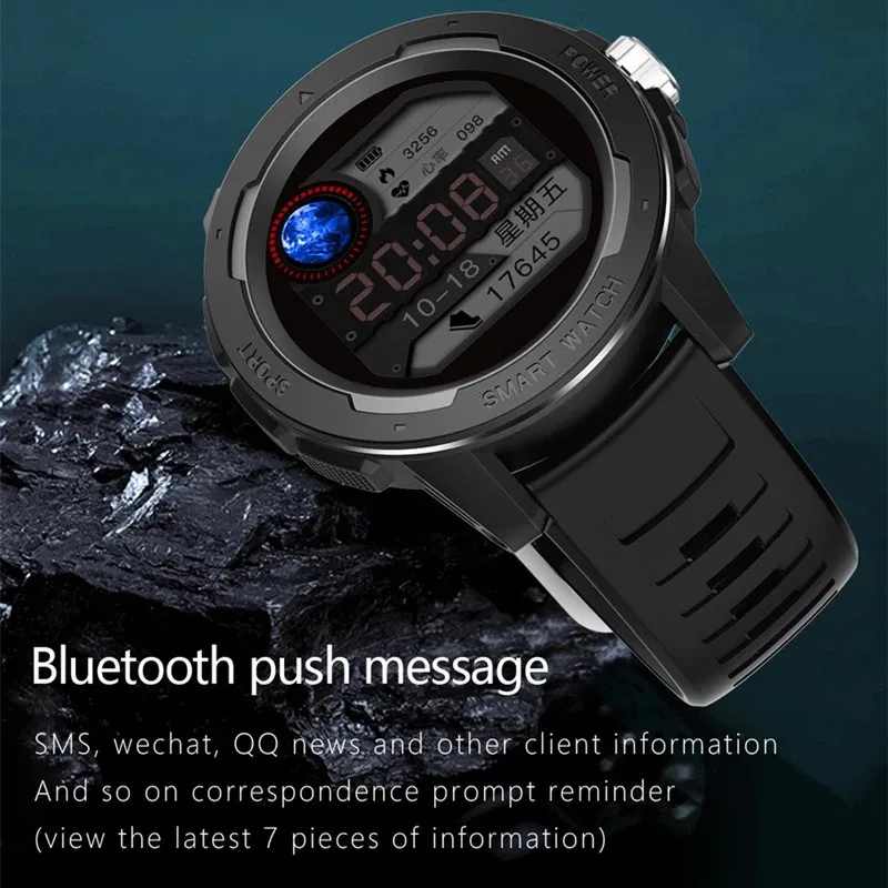 Smart Watch HT6 Waterproof Outdoor GPS Maps Sports Fitness Tracker Heart Rate Monitor Weather Reminder Music Control Smartwatch