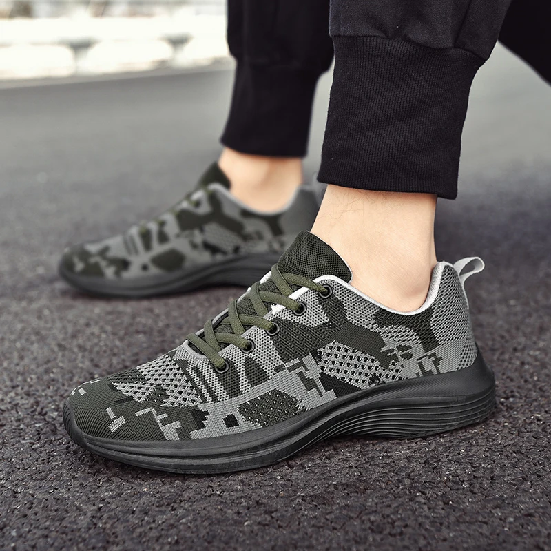 New Fashion Camouflage Sneakers Breathable Male Running Shoes Lightweight Athletic Sneakers Men Sports Shoes zapatos deportivos