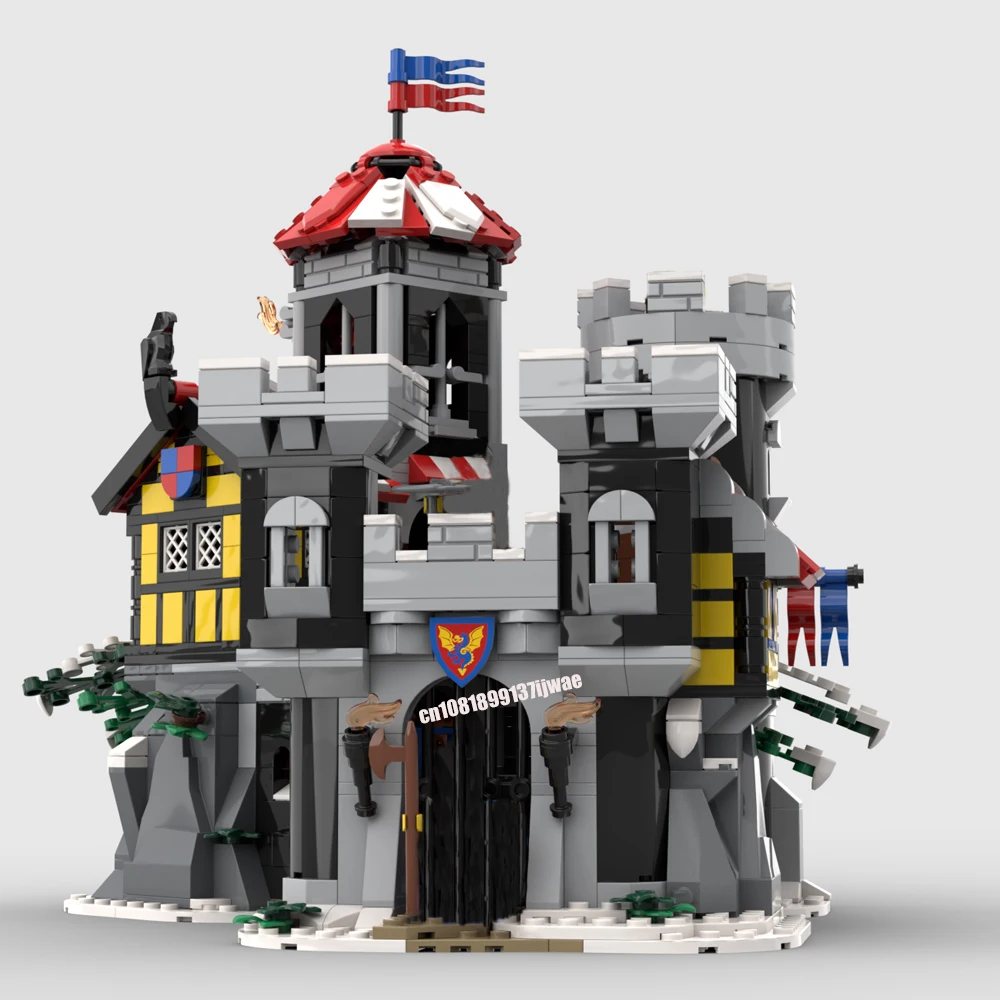 Новинка 1216 шт. Европейский средневековый уличный вид Дракон Рыцари замок DIY