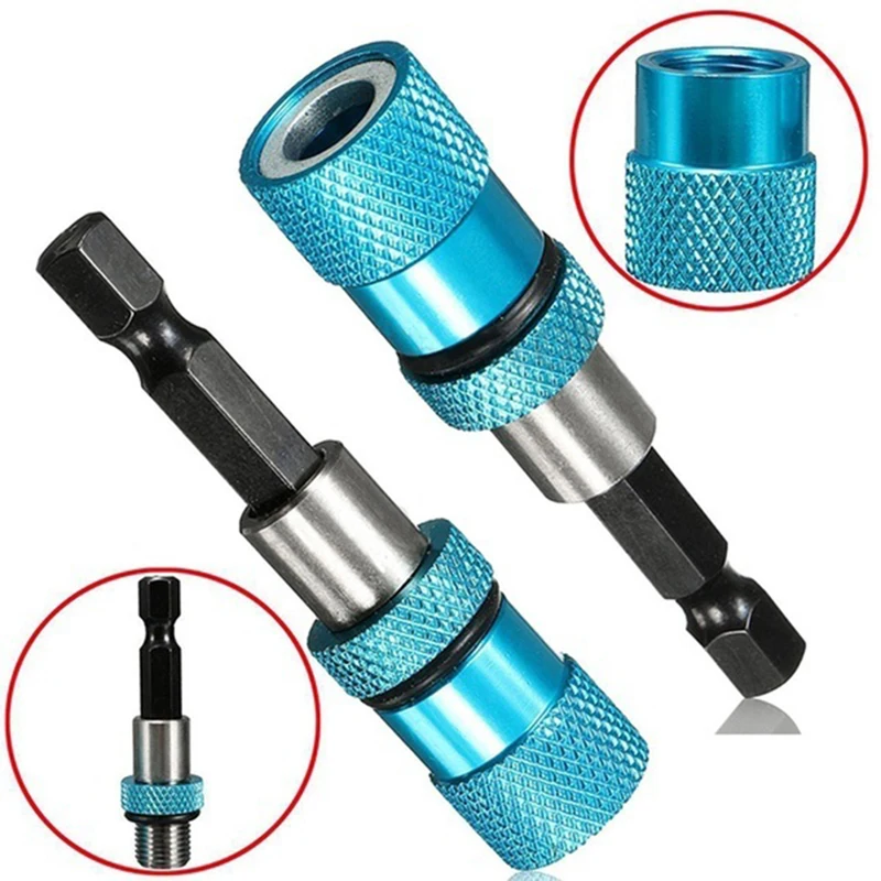 

Connection Rod Bit Holder Hex Shank Blue Stainless Steel Quick Creative Extension Bar Electric Drill Screwdriver Magnetic Holder