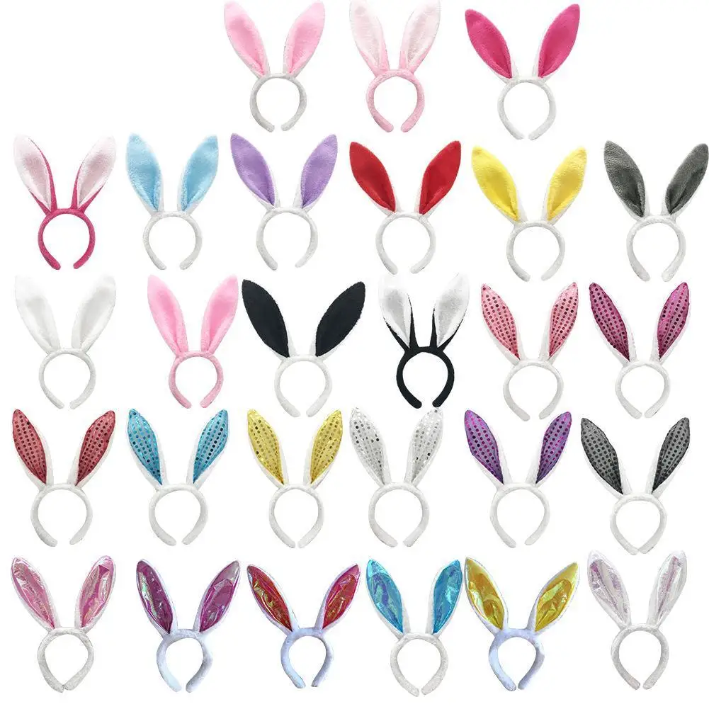 

Cute Easter Decor Bunny Ear Headband Prop Plush Hairband Costume Bunny Party Easter Rabbit Decorations For Home Party Diy Ears