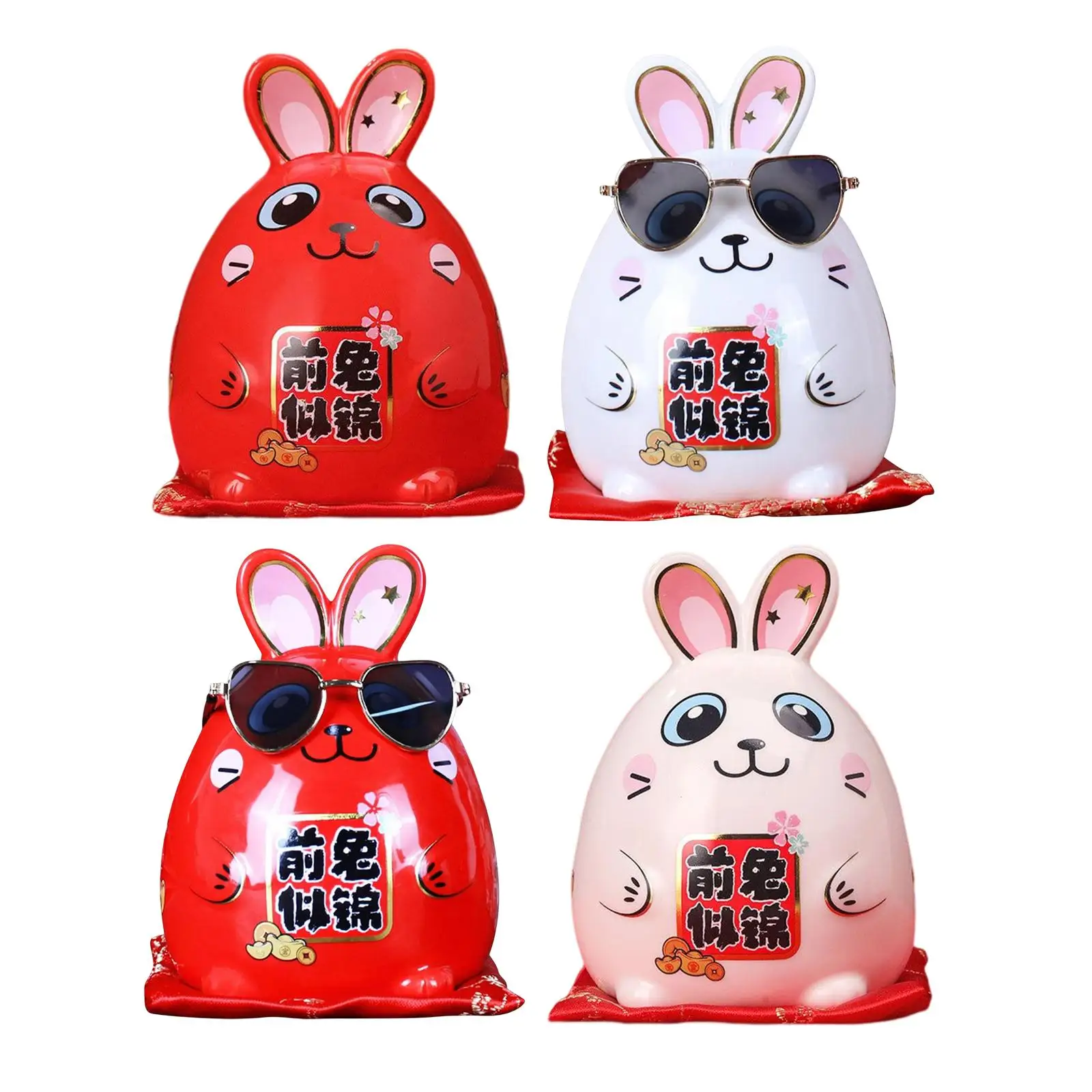 

Настольный кролик, фигурка на удачу, керамическая коробка для денег, детский подарок, украшение для приборной панели автомобиля