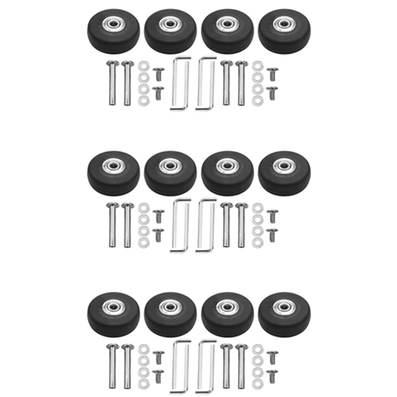 

OD 50Mm 12 Sets Of Luggage Suitcase Replacement Wheels Axles Deluxe Repair Tool