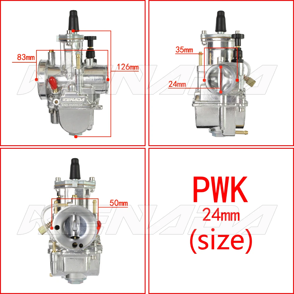 Фото Карбюратор Kenada Racing PWK21-34mm с Power Jet для 50-350cc 2/4T NSR Cr ATV, квадроциклов, картов, мотоциклов, скутеров, эндуро, мотокросса №5
