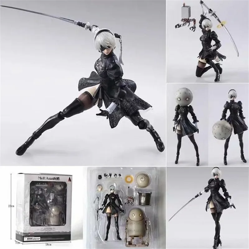 

14cm NieR Automata YoRHa No. 2 Type B 2B fighting action figure PVC toys collection doll anime cartoon model for Christmas gift