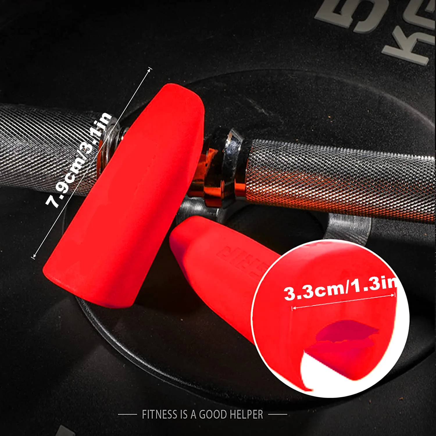 

1Pair Dumbbell Barbell Silicone Grip Anti-Slip Dumbbell Handle Thick Protect Pad For Weightlifting Support Gym Body Building