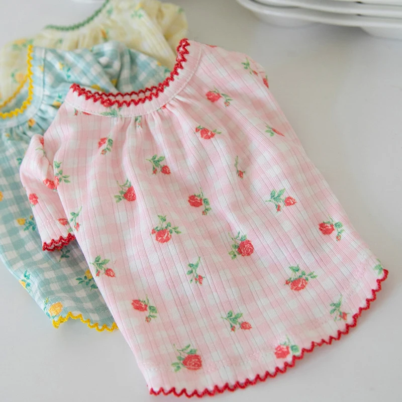 Летняя рубашка для собак полосатая куртка одежда щенков костюмы маленьких