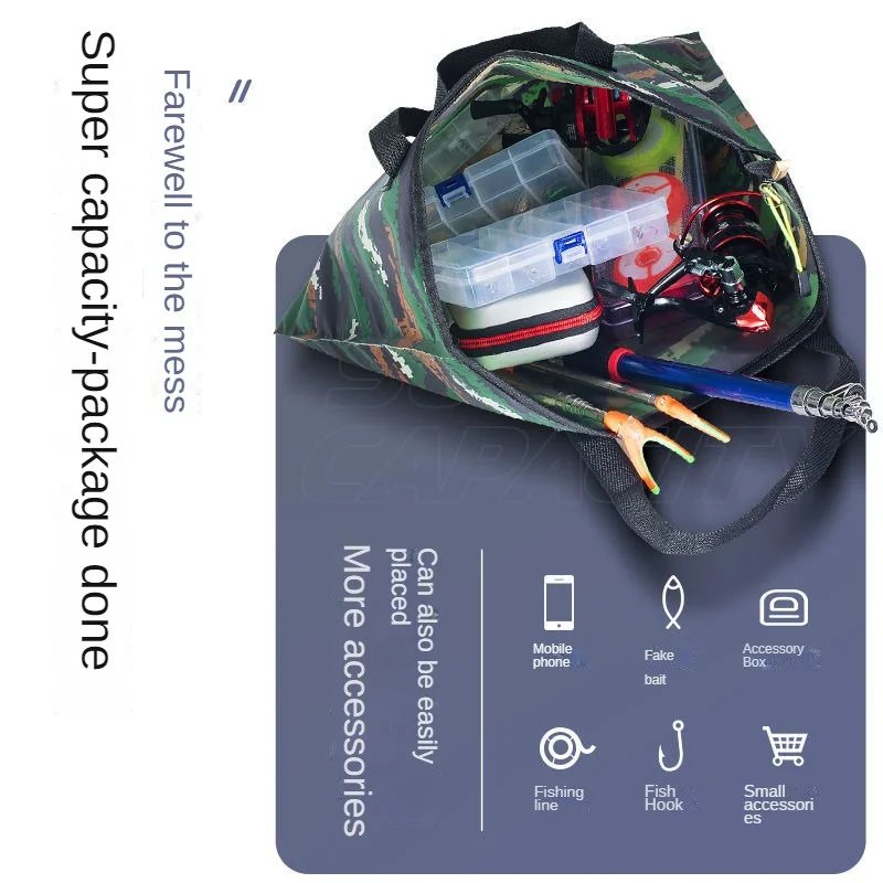 

Fishing Gear Bag Multi-size Large Capacity Waterproof Multifunctional Portable Outdoor Dry Bag Fishing Bag Oxford Cloth Folding