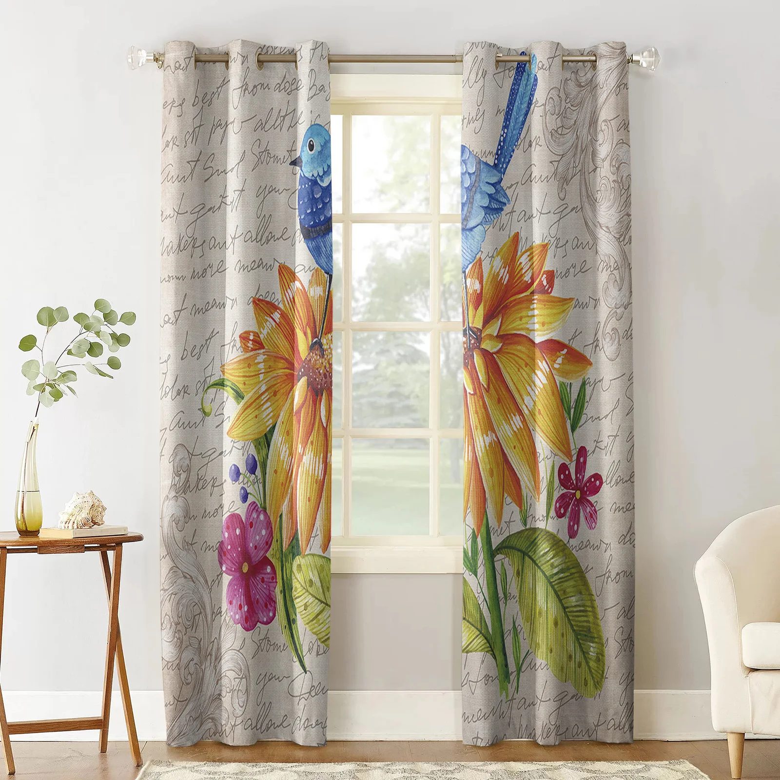 Весенний цветочный узор Ретро фон желтые цветы занавески s для гостиной спальни