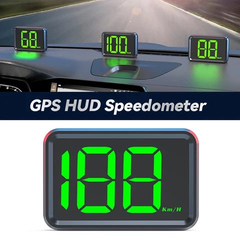 Автомобильный цифровой спидометр HUD Головной дисплей GPS Измеритель скорости KMH MPH Дисплей для всех автомобилей Грузовиков Plug and Play Автозапчасти Аксессуары