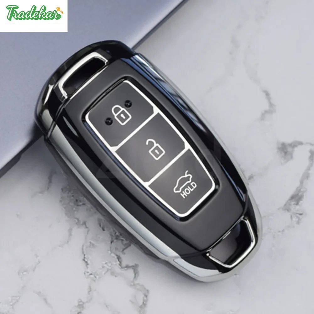 3-кнопочный чехол для ключей из ТПУ Hyundai I30 Ix35 KONA Encino Solaris Azera Grandeur Ig Accent Santa Fe Palisade