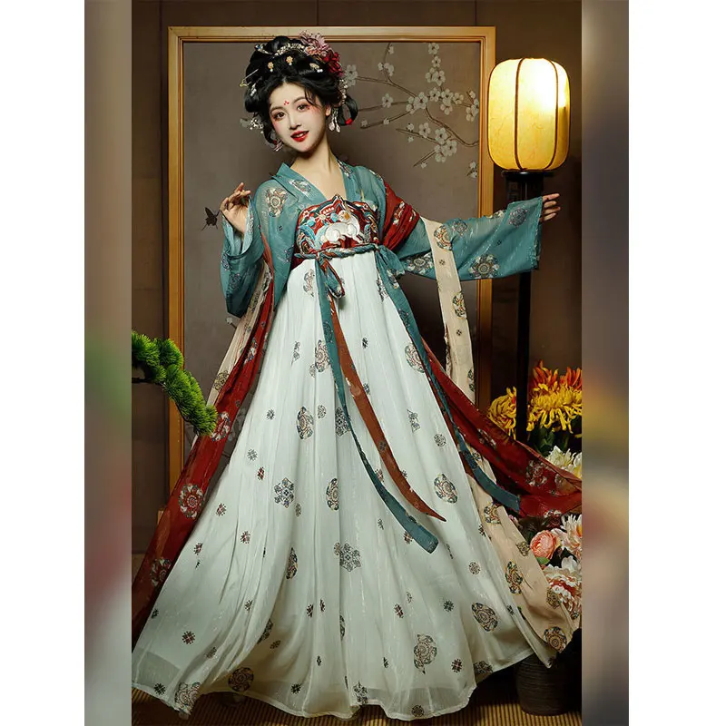 Платье ханьфу женское древнее платье династии Тан традиционная китайская одежда