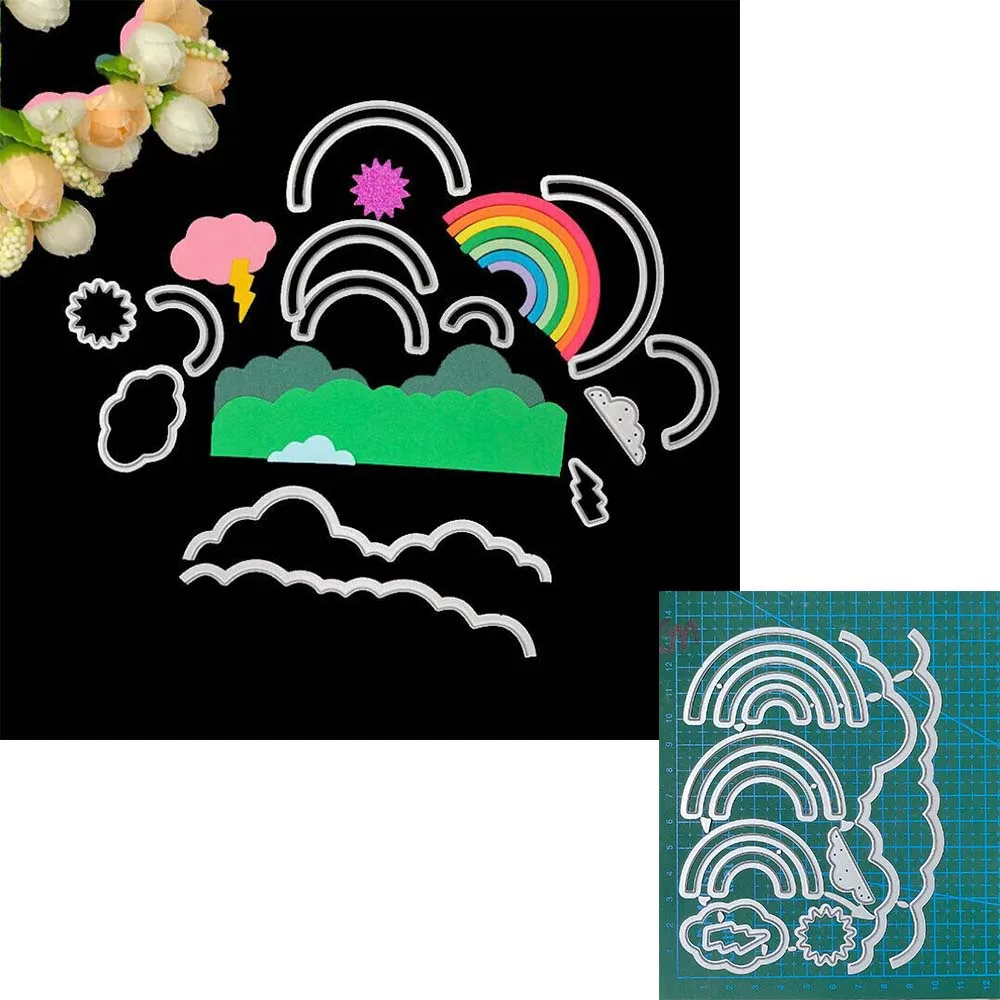 

New rainbow lace Metal Cutting Dies Stencils For DIY Scrapbooking Decorative Blade Punch Embossing Handcraft Template