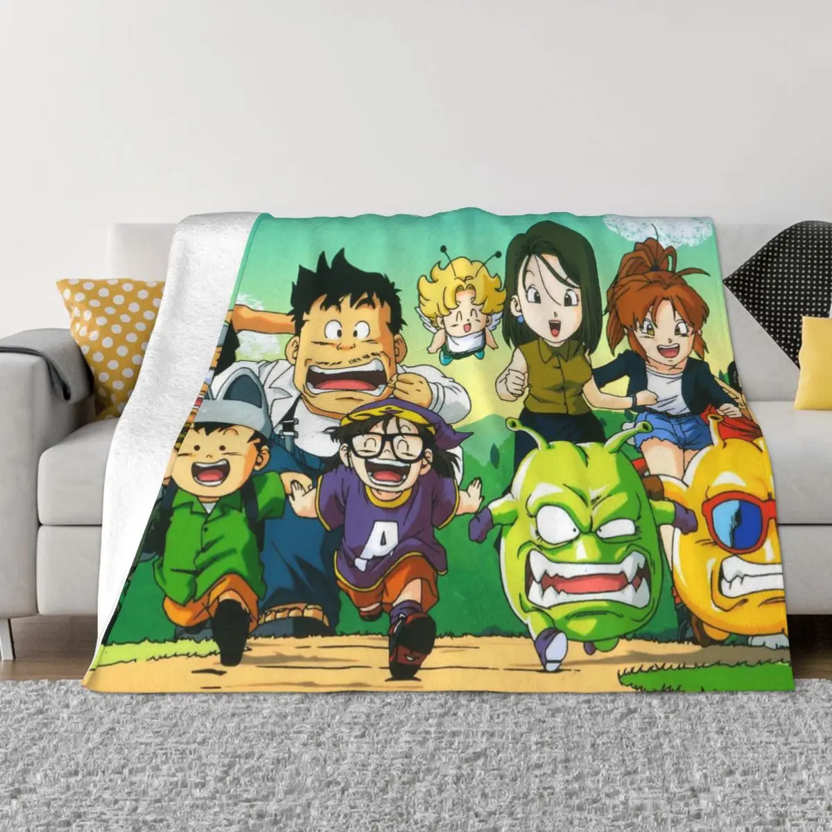 

Dr.slump Anime Blanket Flannel Decoration Running Portable Home Bedspread