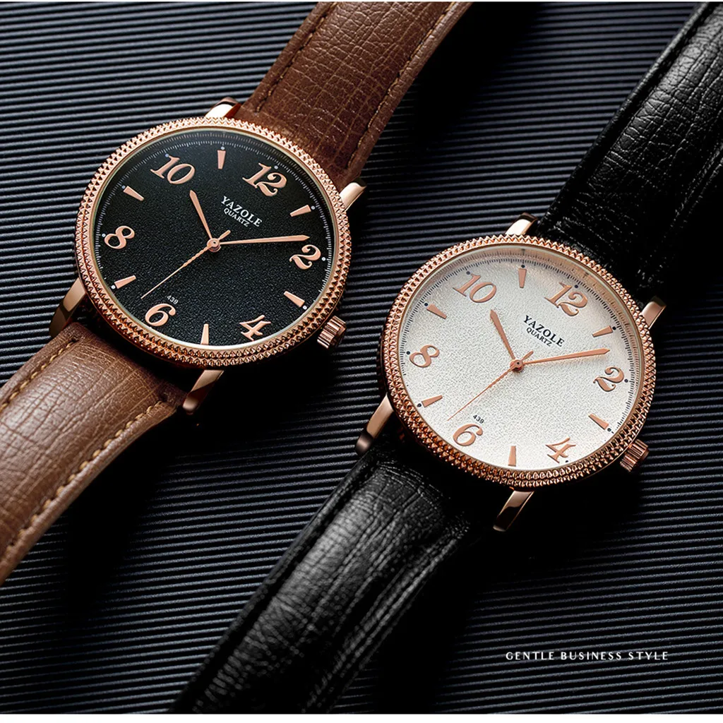 

Fashion Classic Big Digital Scale Leather Belt Men's Business Quartz Watch Exquisite Classic Watch Women Wrist Watch Reloj Hombr