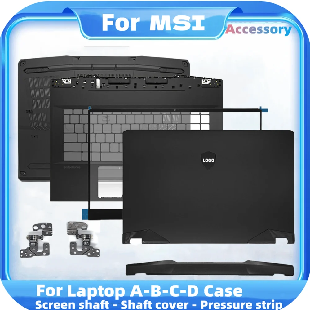 

NEW LCD Back Cover For MSI GP66 MS-1542 MS-1543 Laptop Top Case Front Bezel Hinges Palmrest Top Cover Bottom Case Cover GP66