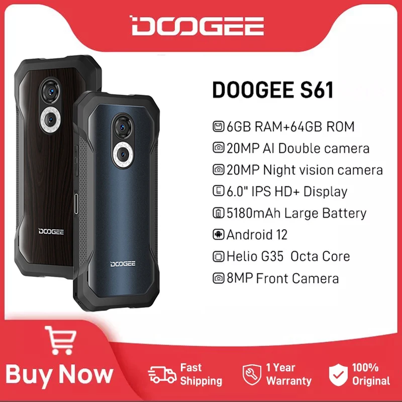 

Всемирная премьера DOGEE S61 прочный мобильный телефон 6,0 дюйма 6GB + 64GB многоступенчатый антинс 12 NFC 20MP