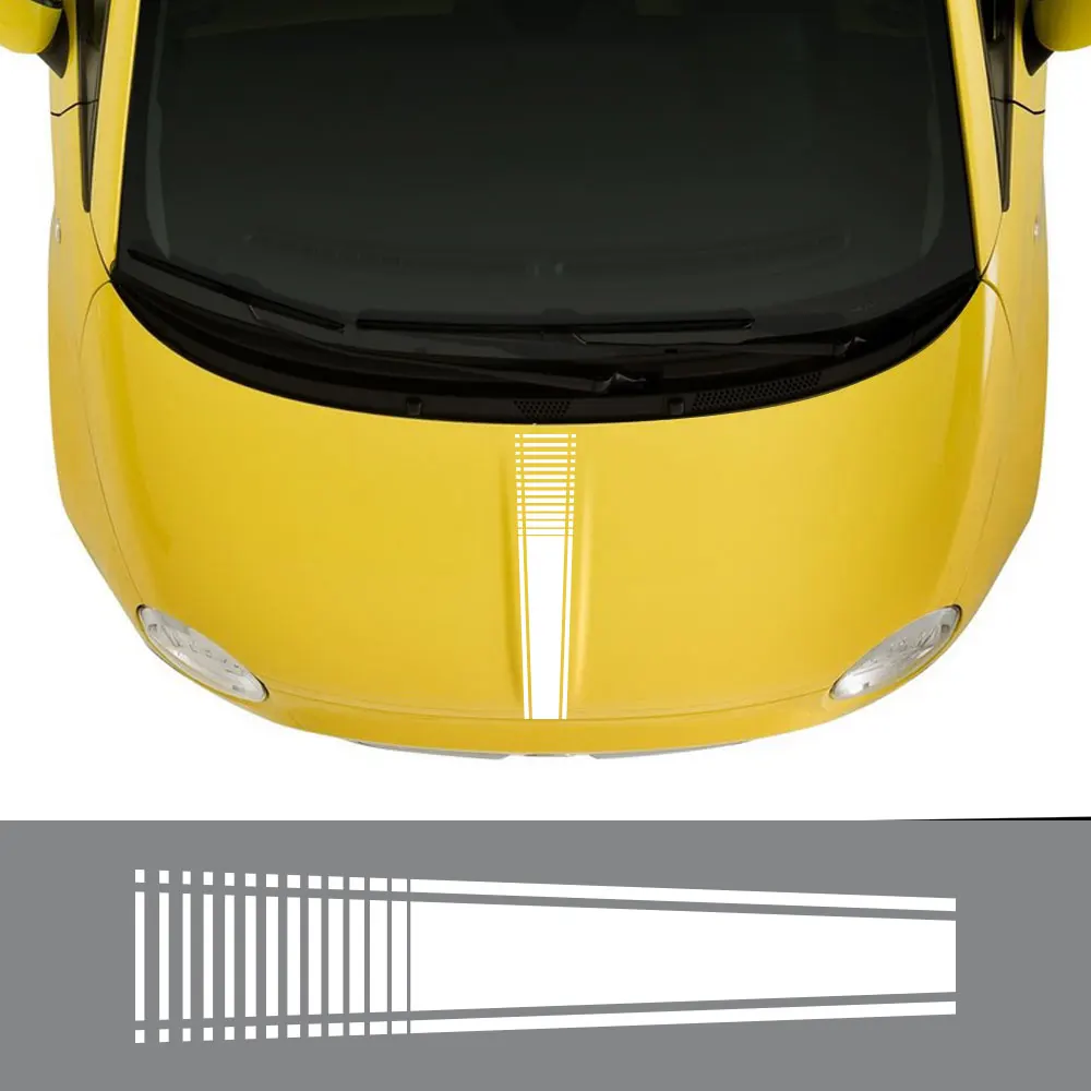 Автомобильная наклейка на капот для fiat 500 автомобильная полоса сделай сам