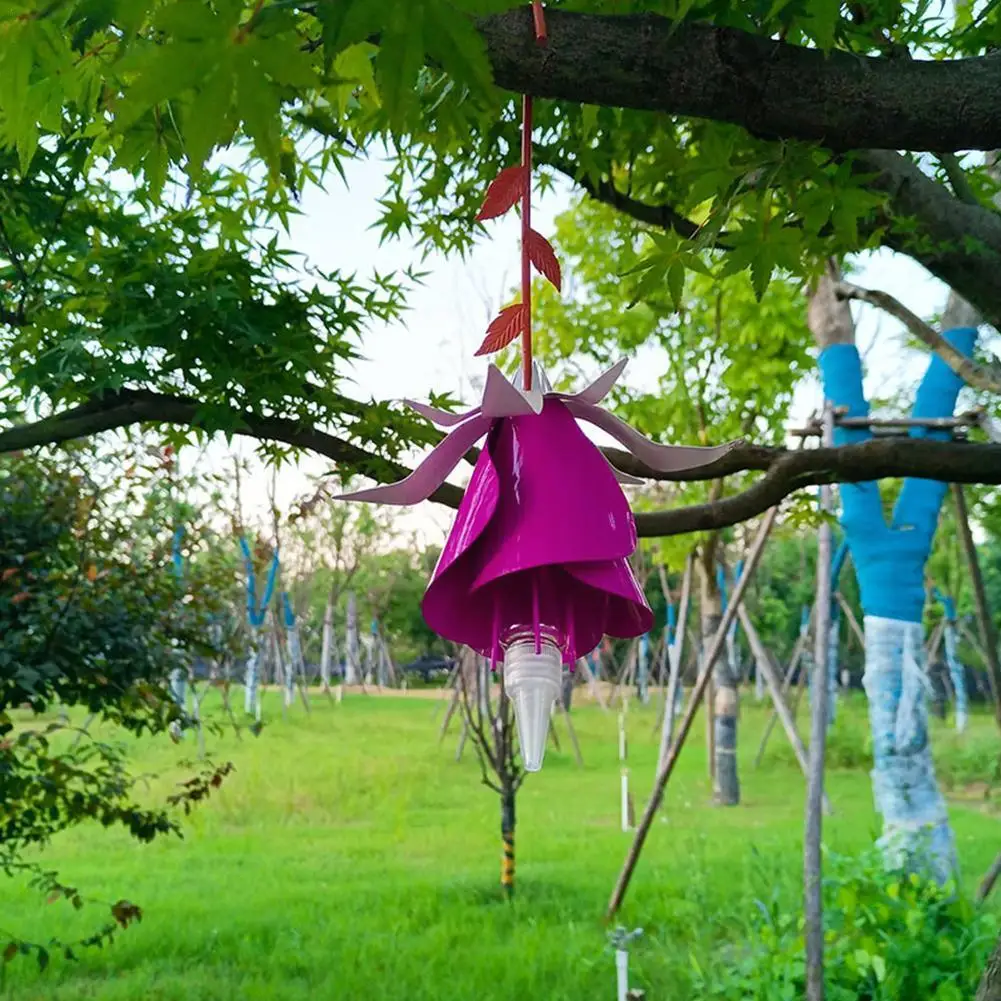 

Креативная кормушка для птиц с утренней славой, в форме цветка, колибри, семейная кормушка, подвесные птицы для двора, R5L2