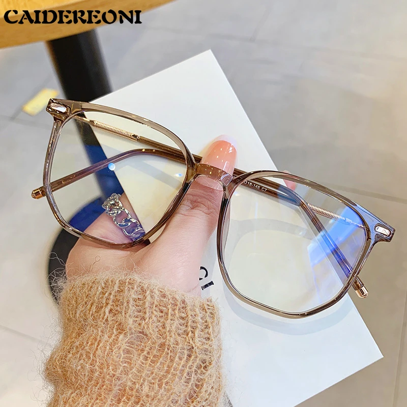 Фото Модные большие очки CAIDERONI, оптические очки для женщин, очки для чтения с защитой от синего света, можно изготовить по индивидуальному заказу, JF01250 №4