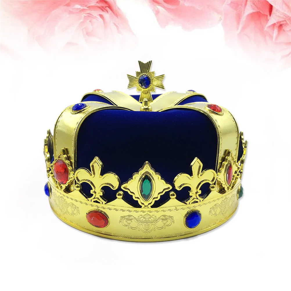 

Dress Hats Kids Royal King Crowns Men Prom Suits Gold Crown Kids King Crown Boys Blue Prom Suit