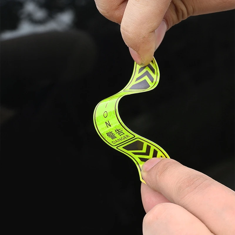 

4 Pieces Adhesive Reflective Tape Car Door Edge Trim Molding Defender Trim Guard Reflective Protection Strip Protector Sticker