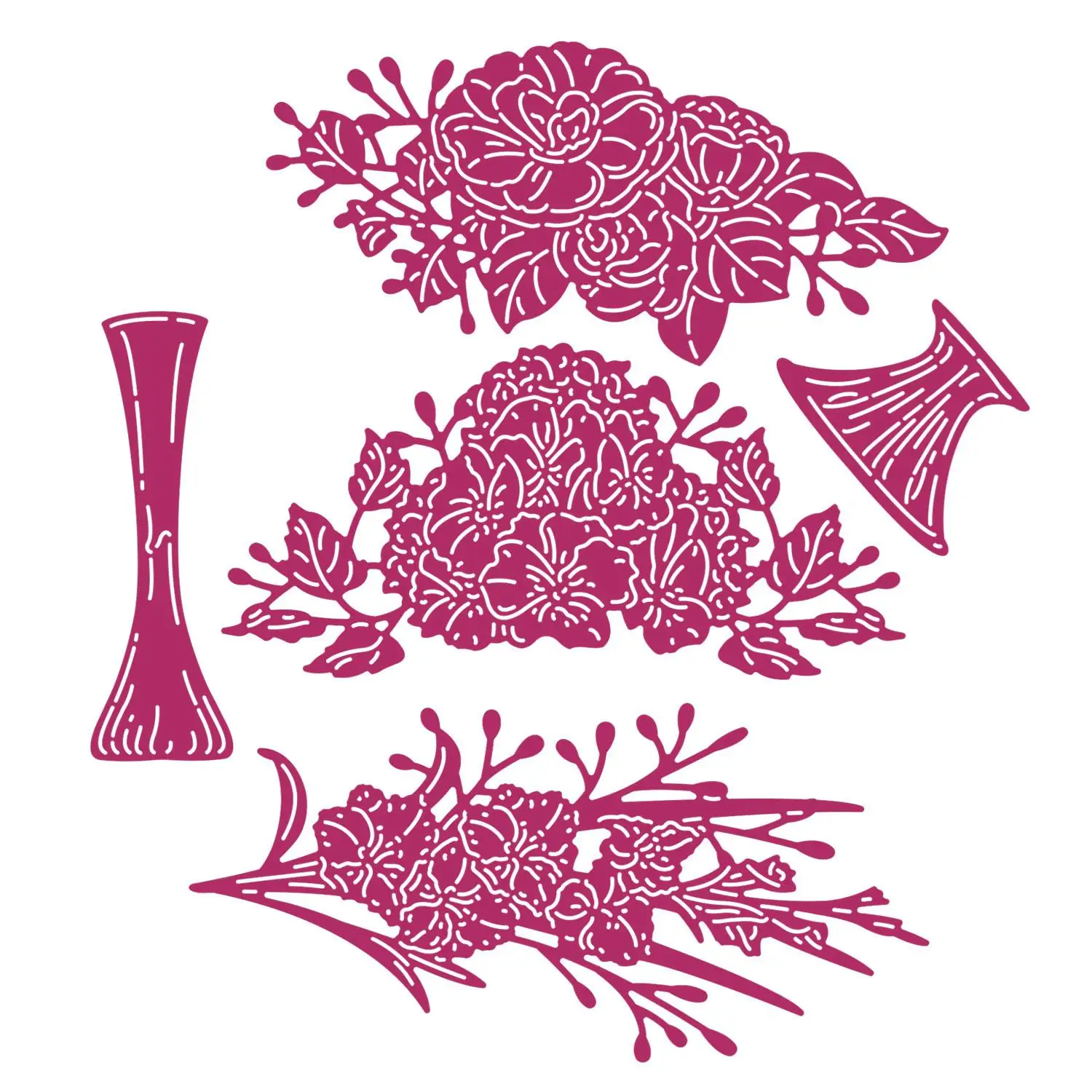 

New Arrival 2022 Dresser Posies Metal Cutting Die Diy Molds Scrapbooking Paper Making Cuts Crafts Template Handmade Card