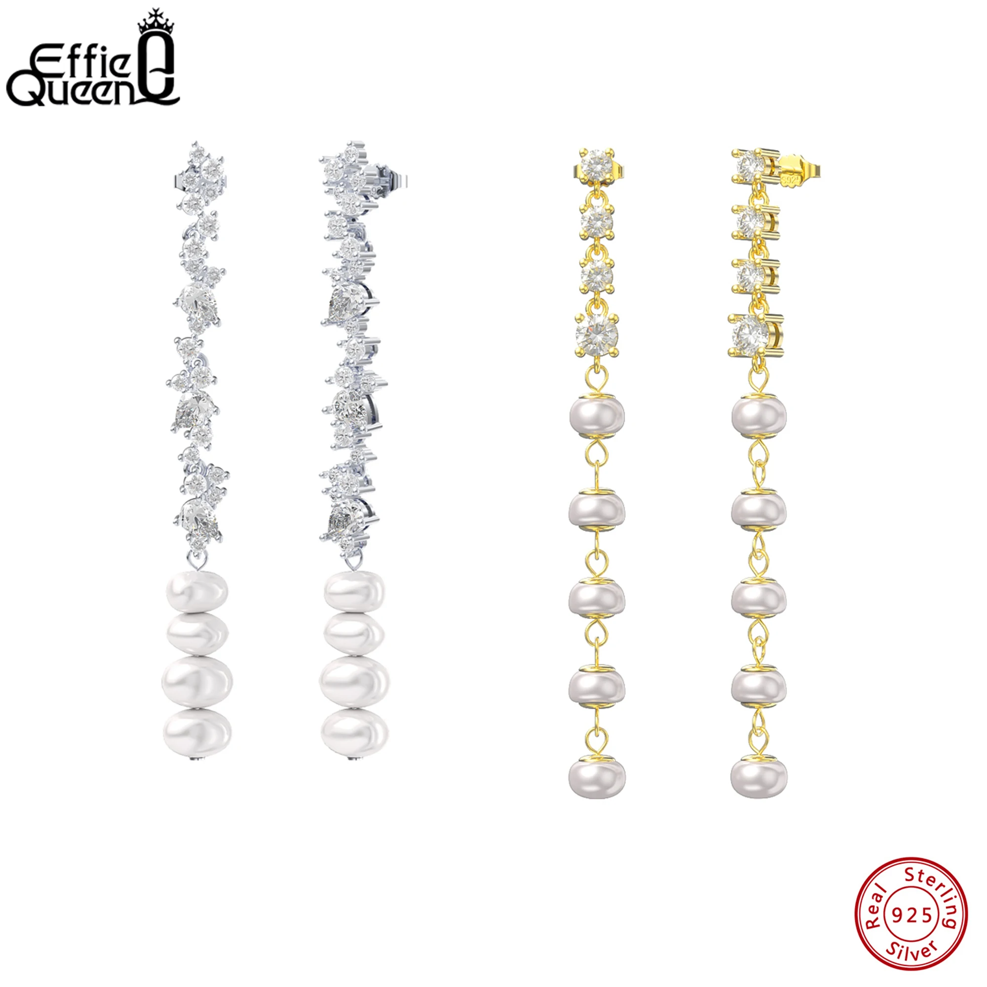 Effie Queen 14-каратное золото 5 мм Натуральный пресноводный овальный жемчуг из