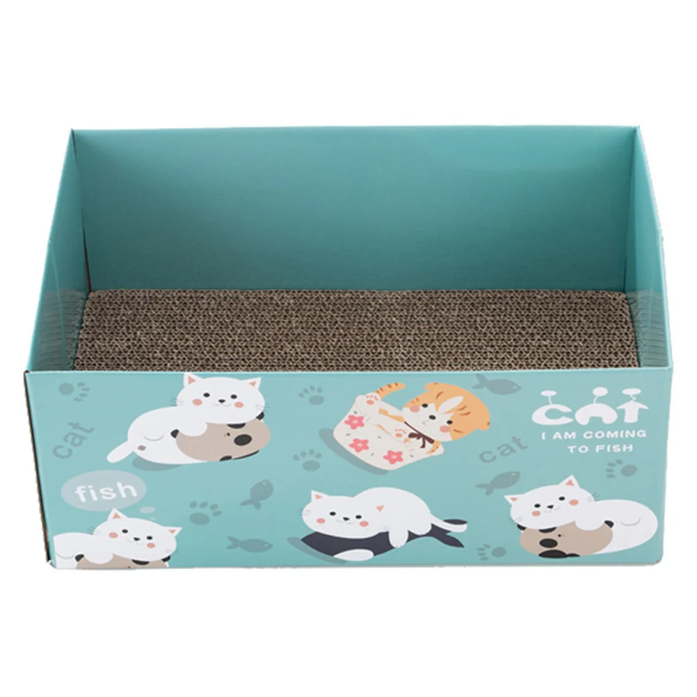 

Cat Pad Scratch Scratching Scratcher Box Cardboard Pet Corrugated Housebed Mat Paper Floor Furniture Protector Antiplay Lounger