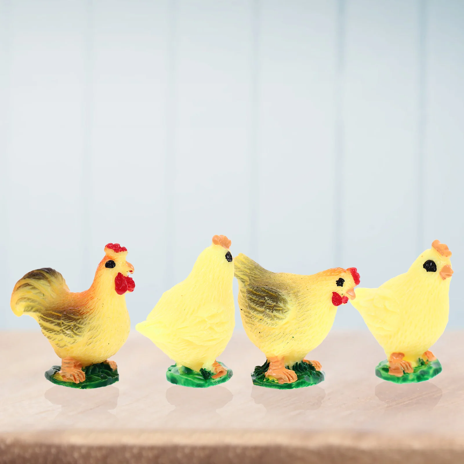 

24 Pcs Bulk Miniature Chick Figurines Tiny Chick Decorations Miniature Small Animals Resin