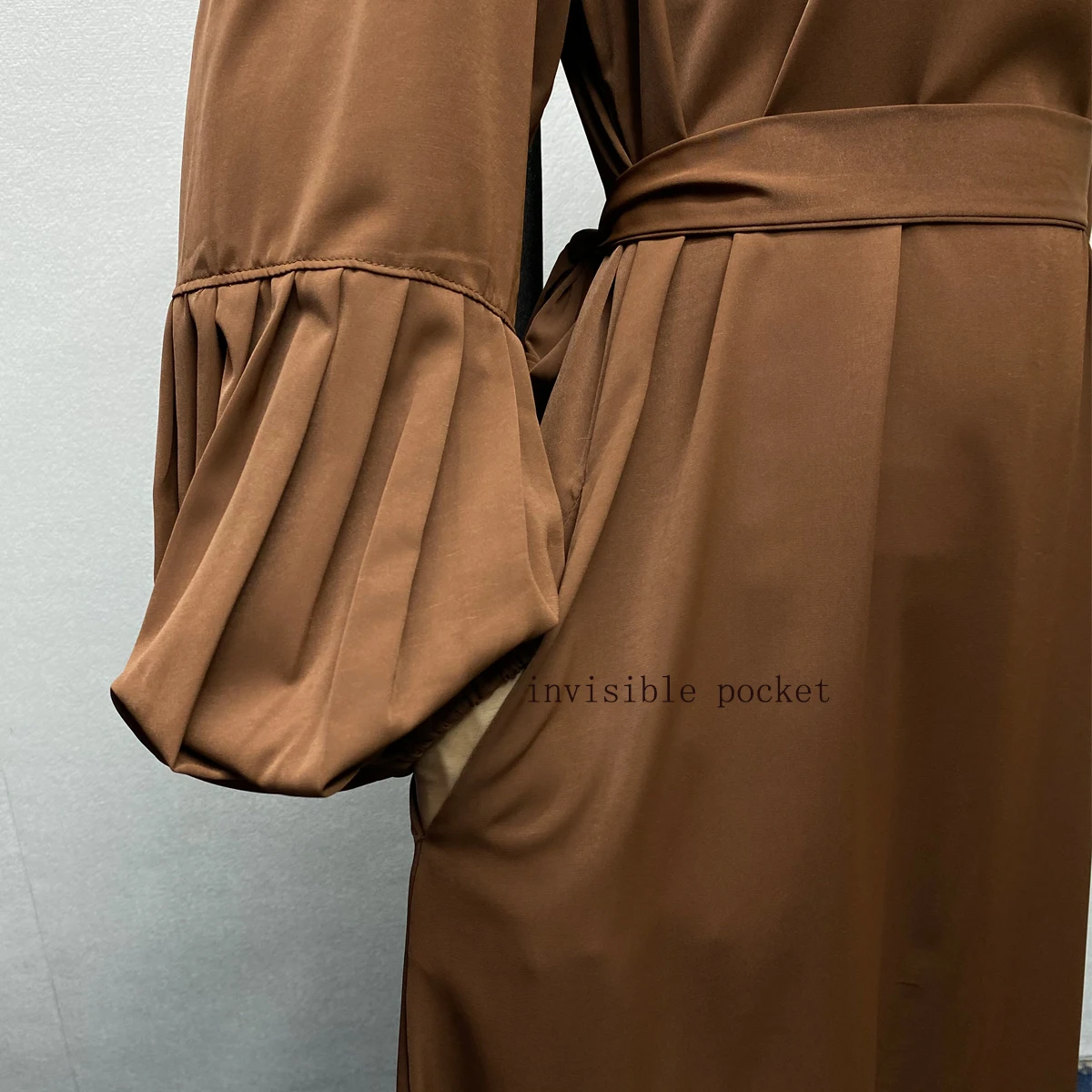 Muslim Dress 3 Piece Set Muslim Abaya Women Dress with Pockets Puff Sleeve 2023 Islamic African Dubai Kaftan Long Dress