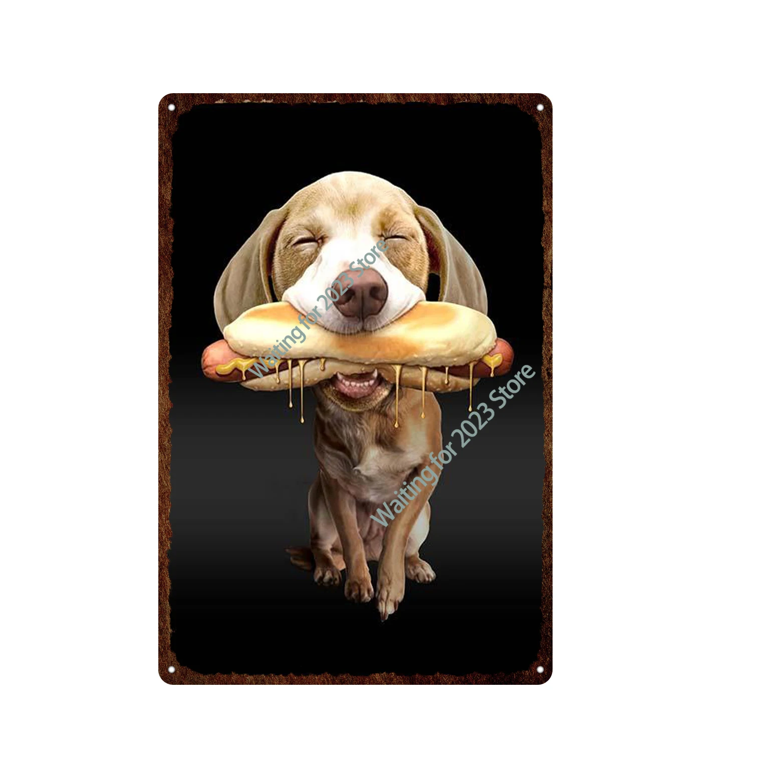 

Dark Pictures Dogs Cats Faces Metal Plate Retro Painting Iron Tin Sign Wall Picture For Pet Shop Living Room Doghouse Home Decor