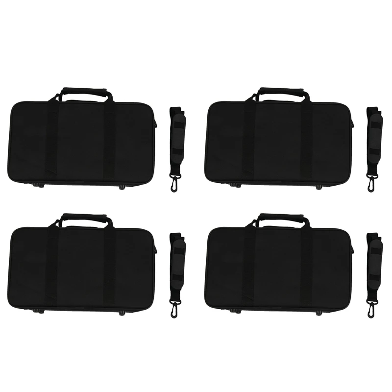 

4X Black Foam Padded Thicken Oxford Cloth Sotrage Bag Clarinet Box Case With Handle Strap Clarinet Protection