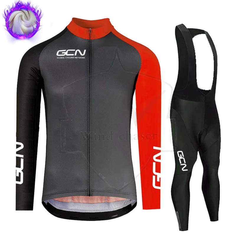 

Джерси для велоспорта GCN, зимняя одежда для велоспорта с длинным рукавом, мужская рубашка для шоссейного велосипеда, Джерси для горного вело...