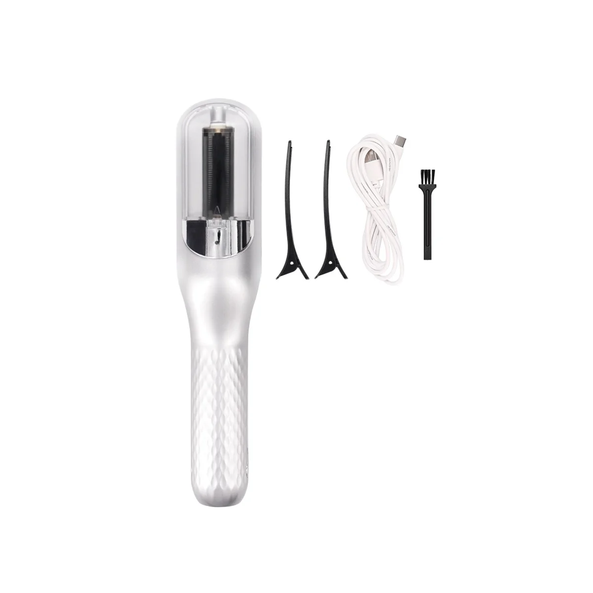 

Hair Cutting Machine Cordless Open Ends Hair Cutter Split End Hair Trimmer Charge Automatic Damaged Hair Care, Silver